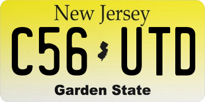 NJ license plate C56UTD