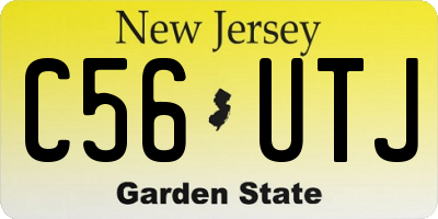 NJ license plate C56UTJ
