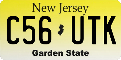 NJ license plate C56UTK