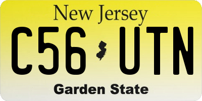 NJ license plate C56UTN