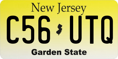 NJ license plate C56UTQ