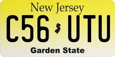 NJ license plate C56UTU