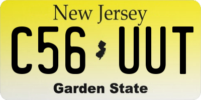 NJ license plate C56UUT