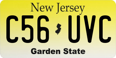 NJ license plate C56UVC