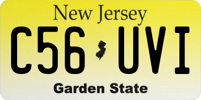 NJ license plate C56UVI