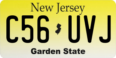 NJ license plate C56UVJ