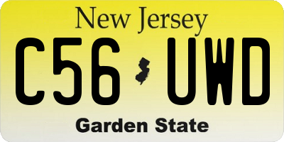 NJ license plate C56UWD