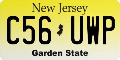 NJ license plate C56UWP