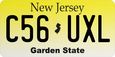 NJ license plate C56UXL