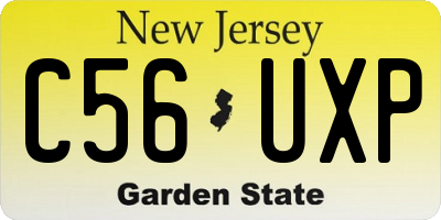 NJ license plate C56UXP