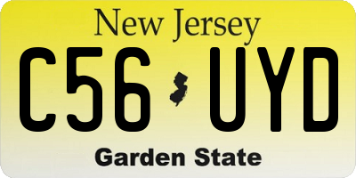 NJ license plate C56UYD