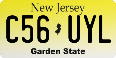 NJ license plate C56UYL