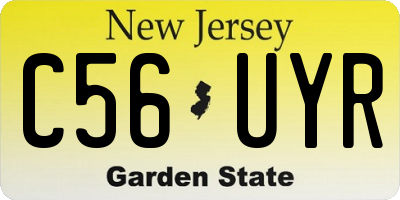 NJ license plate C56UYR