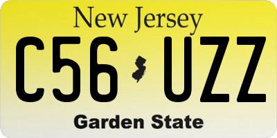 NJ license plate C56UZZ