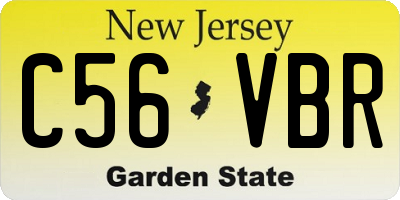 NJ license plate C56VBR