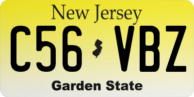 NJ license plate C56VBZ