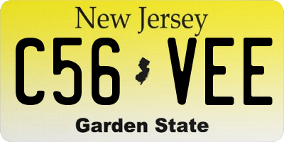 NJ license plate C56VEE