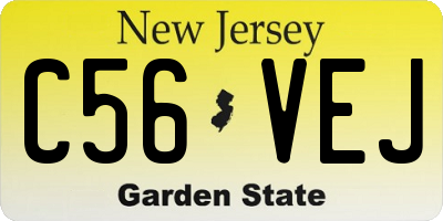 NJ license plate C56VEJ