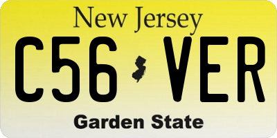 NJ license plate C56VER