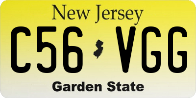 NJ license plate C56VGG