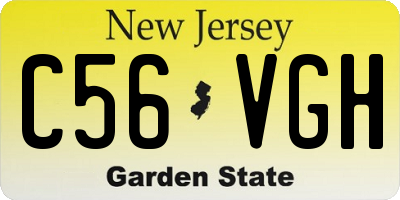 NJ license plate C56VGH