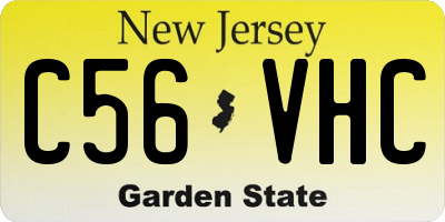NJ license plate C56VHC