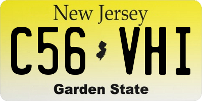 NJ license plate C56VHI
