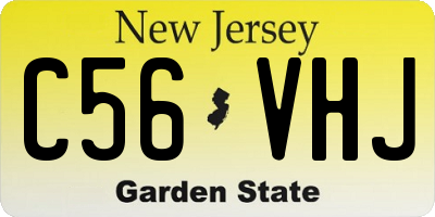 NJ license plate C56VHJ
