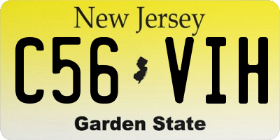 NJ license plate C56VIH