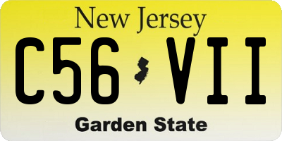 NJ license plate C56VII