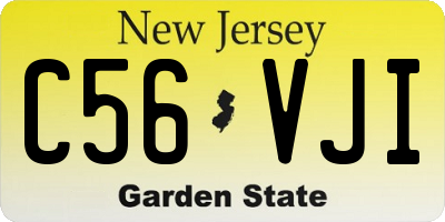 NJ license plate C56VJI