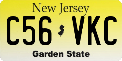 NJ license plate C56VKC