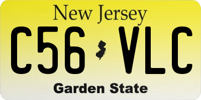 NJ license plate C56VLC