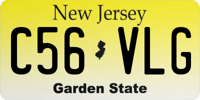 NJ license plate C56VLG