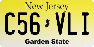 NJ license plate C56VLI