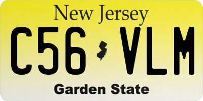 NJ license plate C56VLM
