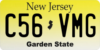 NJ license plate C56VMG