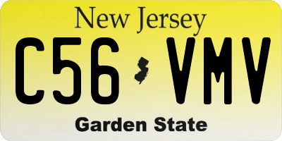 NJ license plate C56VMV