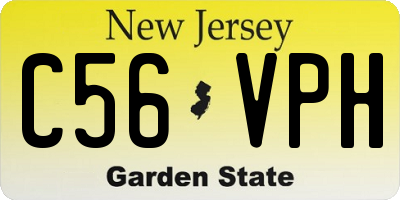 NJ license plate C56VPH