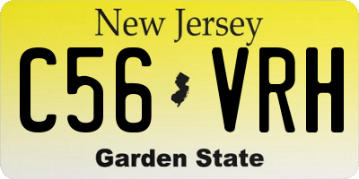 NJ license plate C56VRH