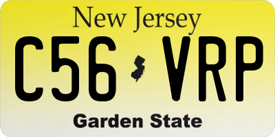 NJ license plate C56VRP