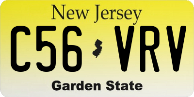 NJ license plate C56VRV