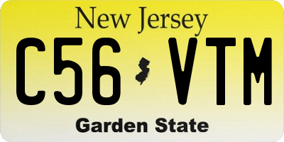 NJ license plate C56VTM