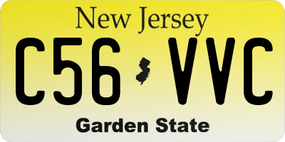 NJ license plate C56VVC