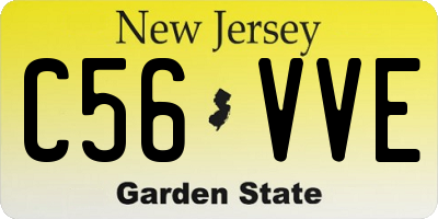 NJ license plate C56VVE