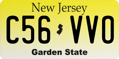 NJ license plate C56VVO