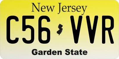 NJ license plate C56VVR