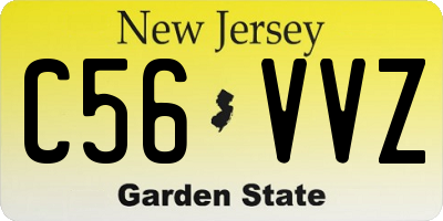 NJ license plate C56VVZ