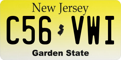 NJ license plate C56VWI