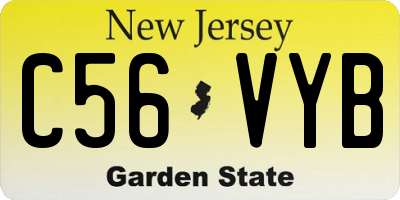 NJ license plate C56VYB